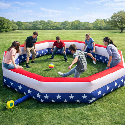 Fosse à balles gonflable Gaga de 15 pi avec souffleur Connsann - aire de jeu extérieure durable pour les fêtes d'enfants et de famille