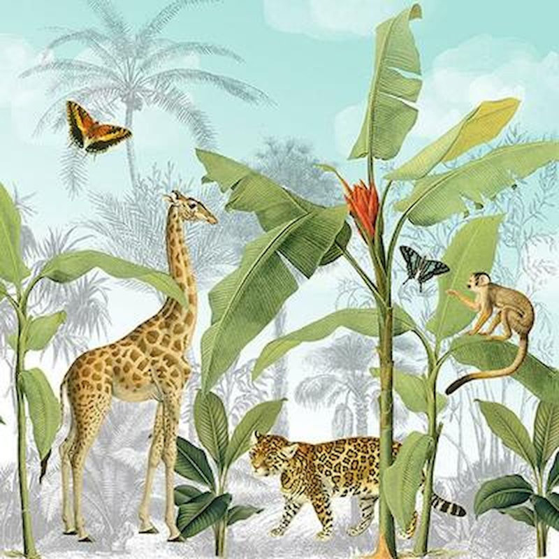 Serviettes jetables en papier Foliage and Wild Basic