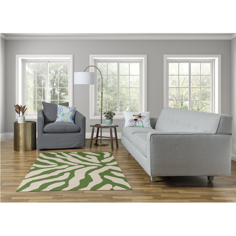 Cervin Chenille Animal Print Indoor Rug, Rectangle 4' x 6'