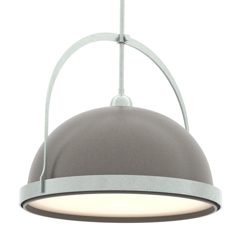 Atlas 1 - Light Single Dome Pendant, Vintage Platinum, 22.3" - 67.3", Dark Smoke