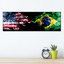 «Smoky USA», drapeaux du Brésil sur toile-415562240