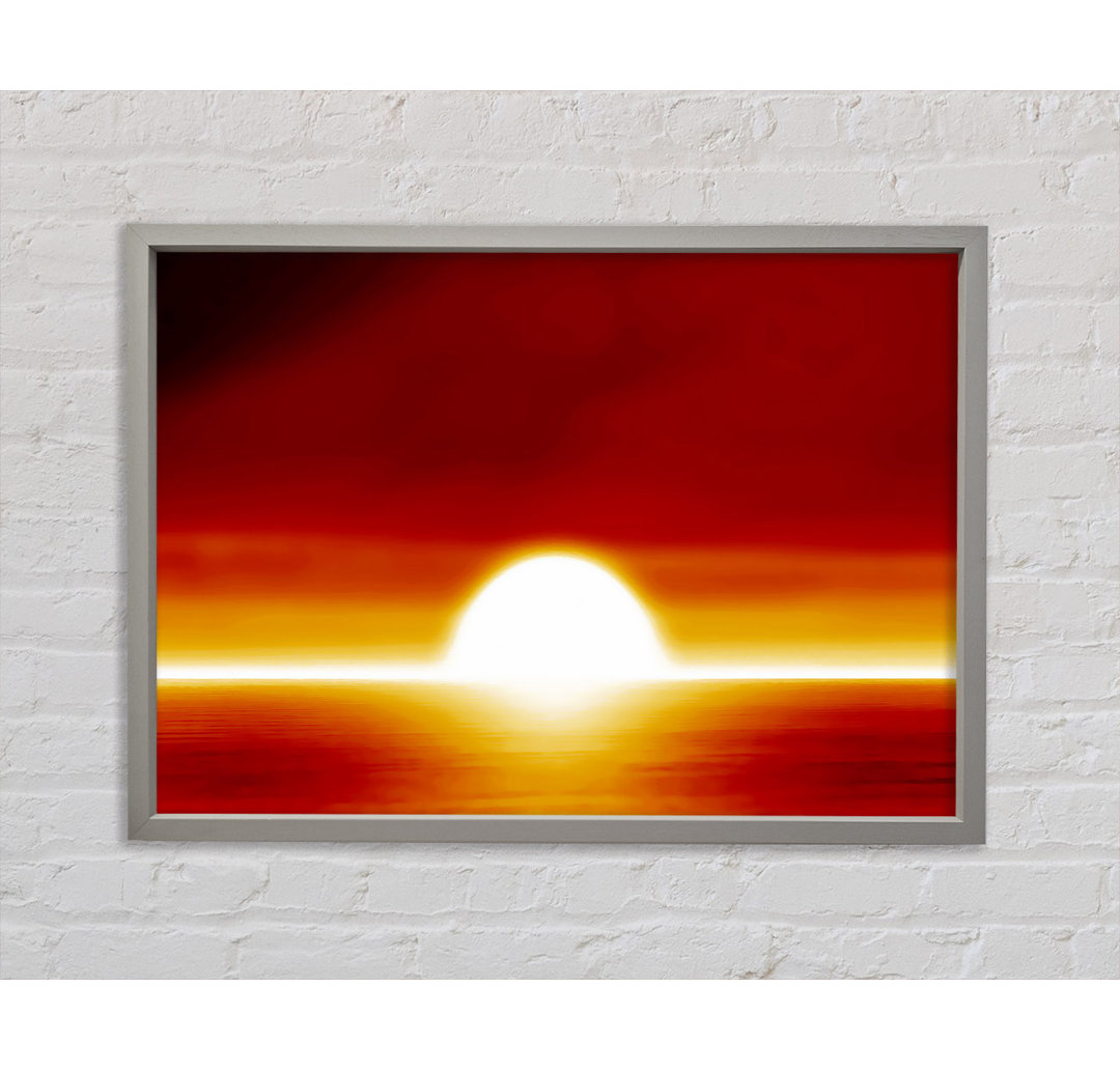 Surrealer orangefarbener Sonnenuntergang - Einzelbildrahmen Kunstdrucke auf Leinwand