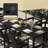 6-Person Outdoor Patio Dining Set with Umbrella Hole, 66.4'' L Rectangular Table With 6 Chairs For Patio, Garden, Porch, Pool