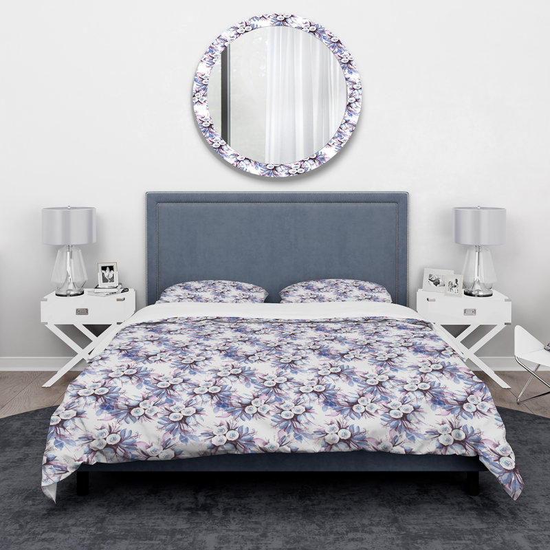 Ensemble de housse de couette floral, Housse de couette très grand + 2 taies décoratives