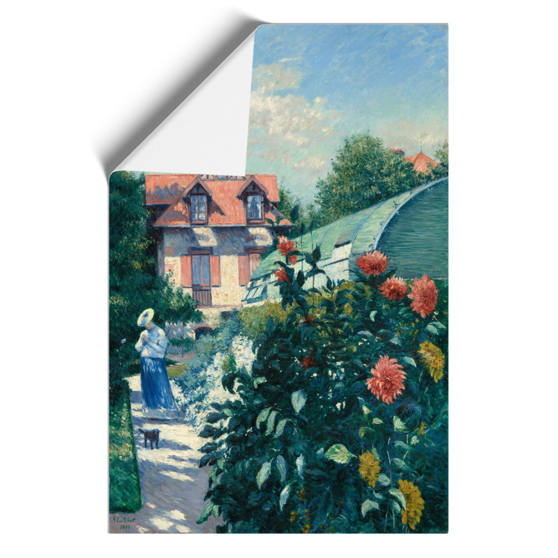 Dahlias Garden by Gustave Caillebotte - Frameless Print, 30cm H x 21cm W x 0.1cm D