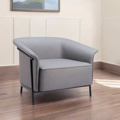  Fauteuil en similicuir gris ardoise