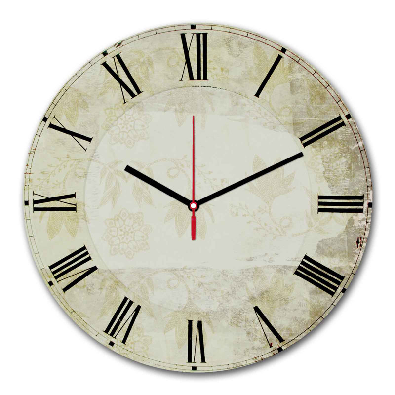 Horloge murale élégante Elegant, 11,8 pouces de diamètre | 100% panneau de fibres à densité moyenne avec une épaisseur de 0,2 pouce | Design élégant pour la maison ou le bureau | La montre moderne ajoute de la sophistication à n'importe quel espa