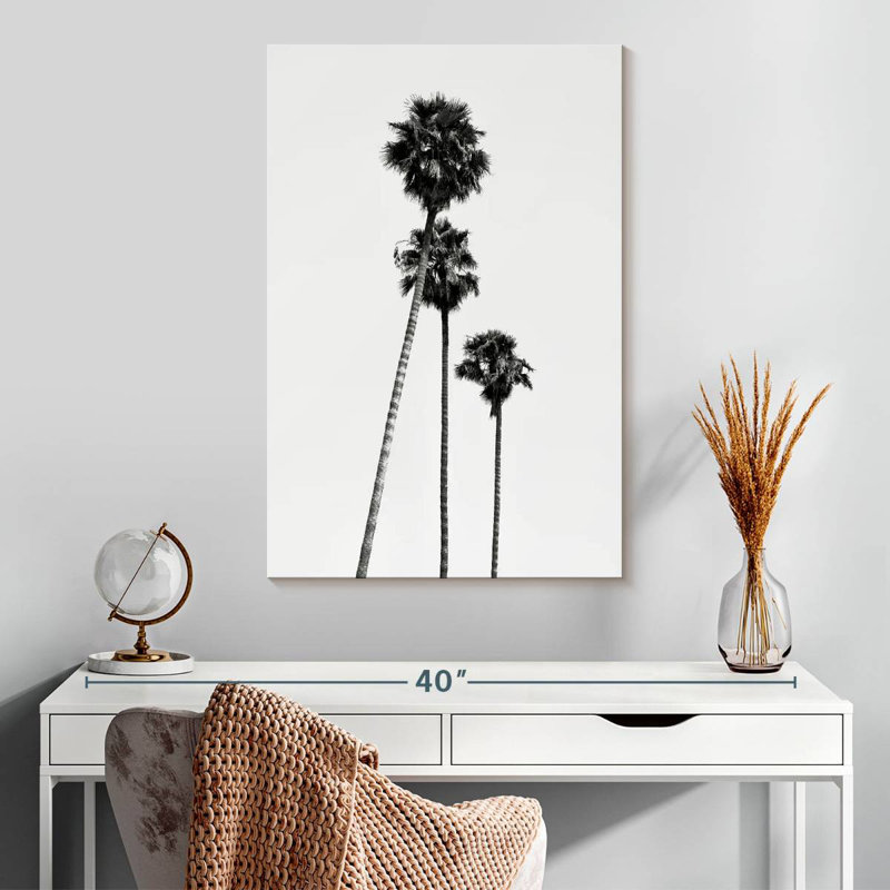 Harnek, Californie, noir, Hollywood, palmiers, H 30 po x l 20 po