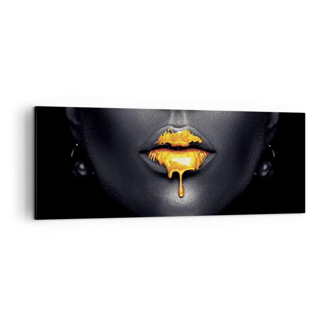 Leinwandbild Gold Mouth Black