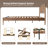 Ariona Queen Size Scandinavian Solid Wood Platform Bed Frame, AIB-44-Q, with Spindle Headboard & Footboard, Warm Walnut, No Box Spring Needed-1103041128-1103041129