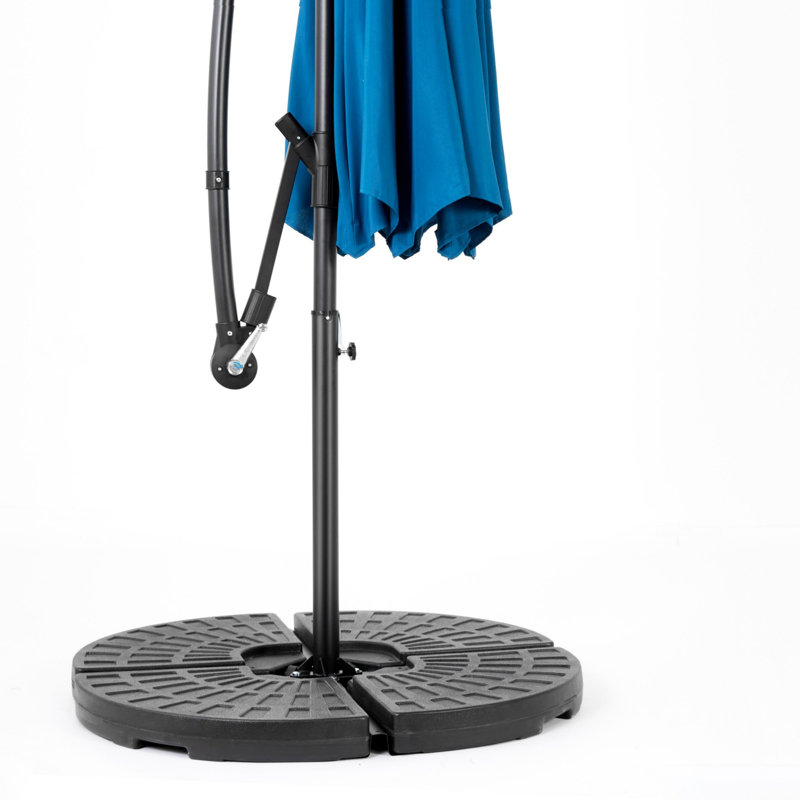 Parasol de marché à DEL 10 pi, Bleu très foncé