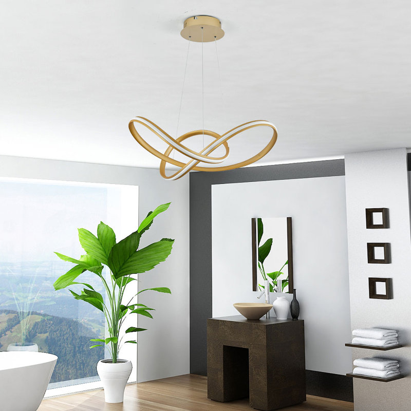 1 - Light Natural LED Chandelier Pendant