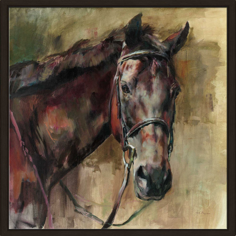 Noix de muscade - peinture, Cadre flottant espresso, H 27,5 po x l 27,5 po x P 2 po
