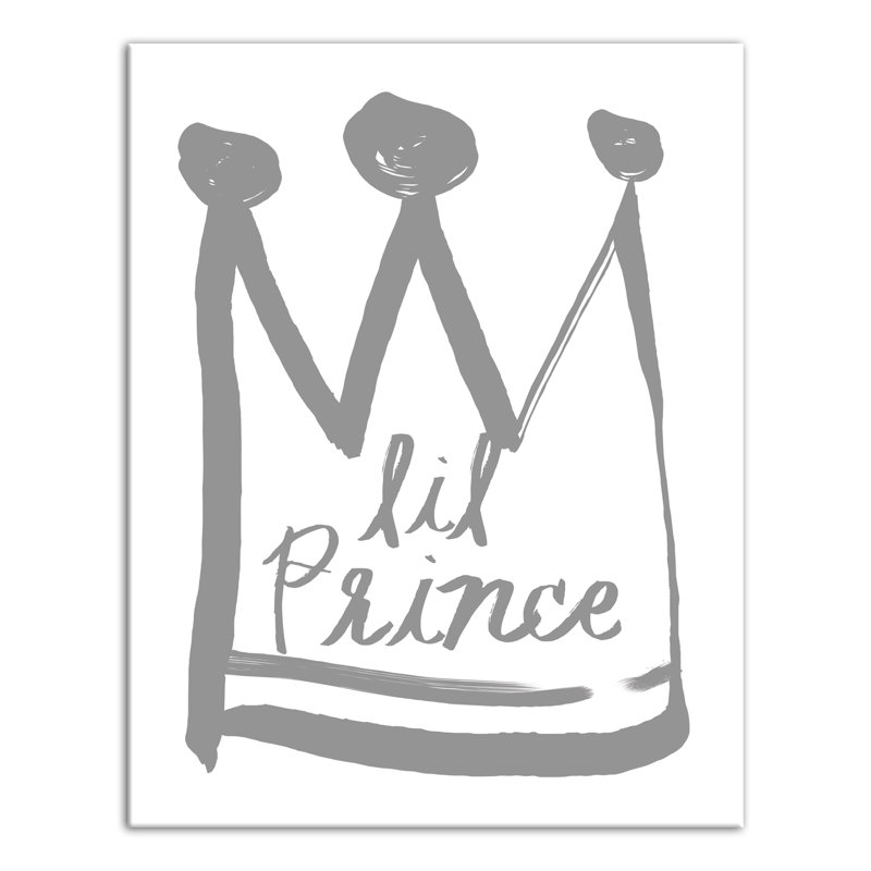 Art sur toile little prince Brewer, H 14 po x l 11 po x P 1,25 po, Gris