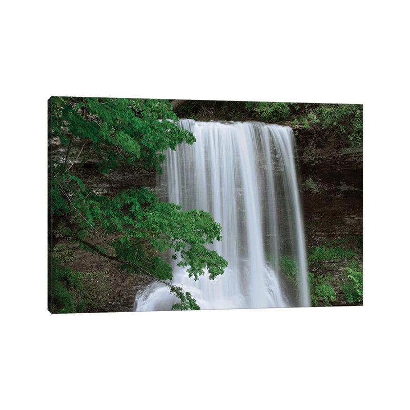 Cascading Waterfall In Jefferson National Forest, Virginia by Tim Fitzharris - Wrapped Canvas Print