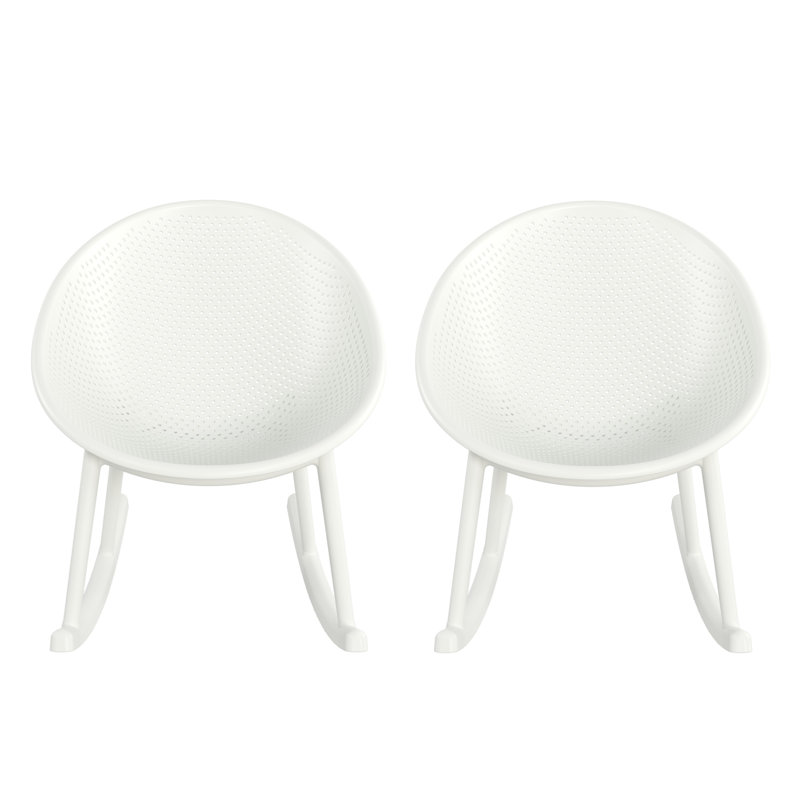 Chaise berçante (ensemble de 2), Blanc