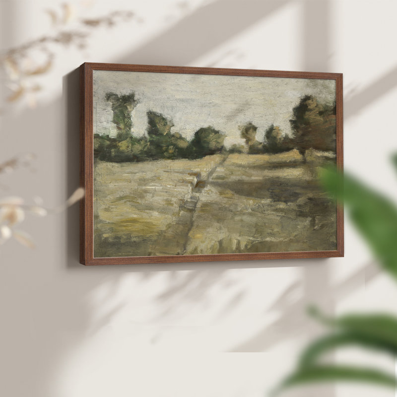 Paysages rétro-DCLXI-impression encadrée - réaménageable, Noyer, H 22 po x l 28 po