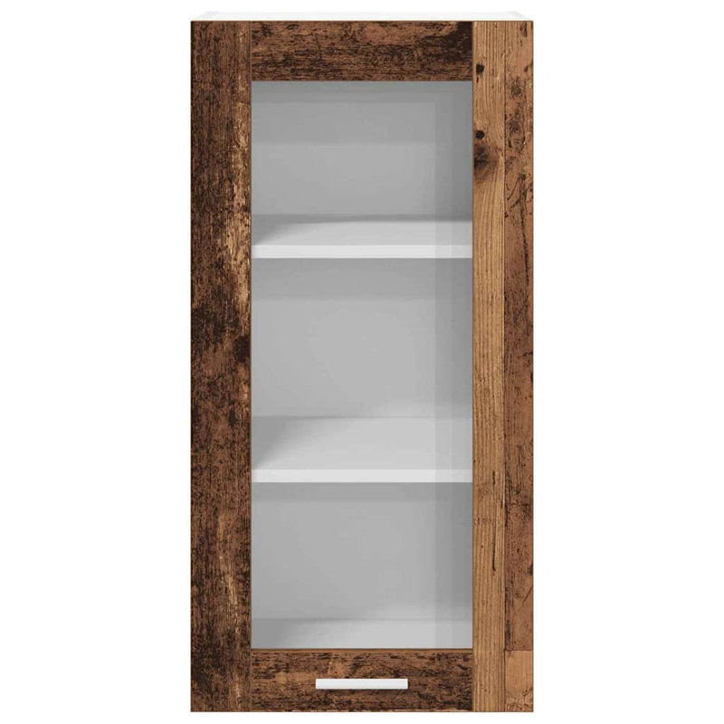Vidaxl Hanging Cabinet With Storage Riga Grey Sonoma 60 X 31 X 80 Cm, 80cm H x 40cm W x 31cm D, Old Wood