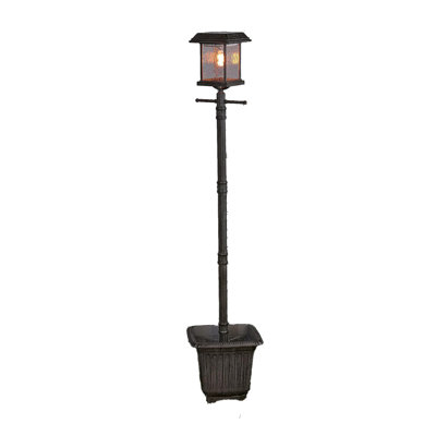 Lampadaire solaire Aspen avec pot de fleurs et ancre Ez