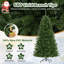 Arbre de Noël artificiel 6 pi avec 680 branches, 700 lumières DEL blanc chaud-1036524050-1036524052