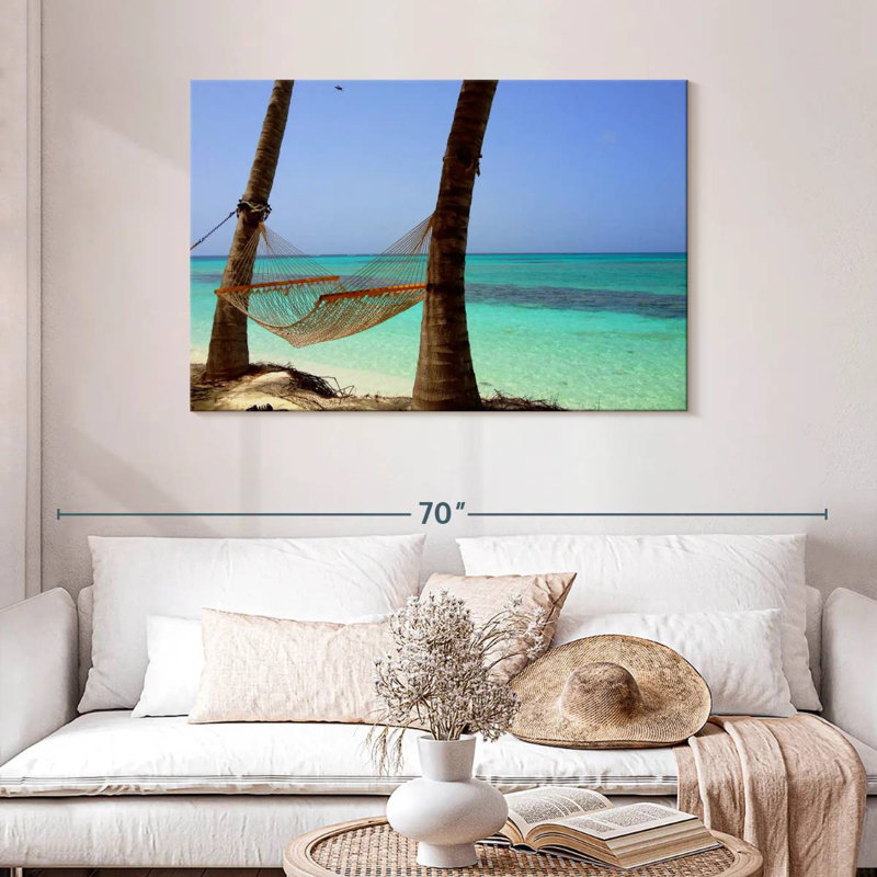 Plage tropicale paisible Gillard, H 30 po x l 45 po