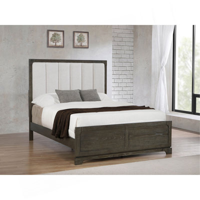 Harbington Dark Cocoa Upholstered Queen Panel Bed