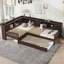 Lit plateforme en L simple avec lit gigogne-1038956683