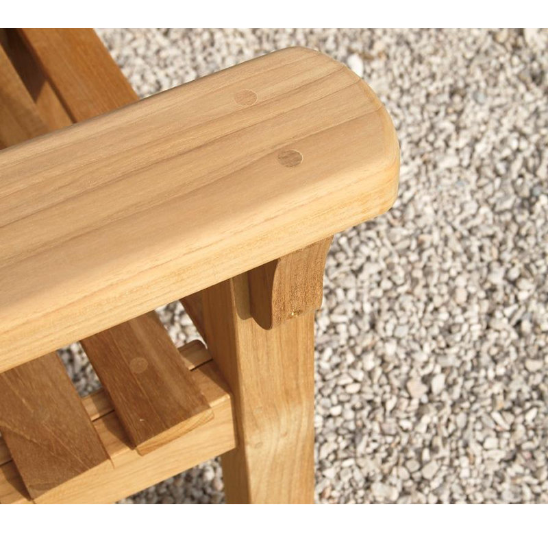 London Outdoor Teak Bench, 35" H x 63" W x 25" D