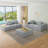 Convertible Modular Sectional Sofa Set Grey Popular Microfiber Fabric Compression Sofa