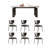 Simple rock board dining table and chair set-112306743