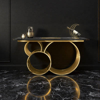Italian-style luxury marble console table