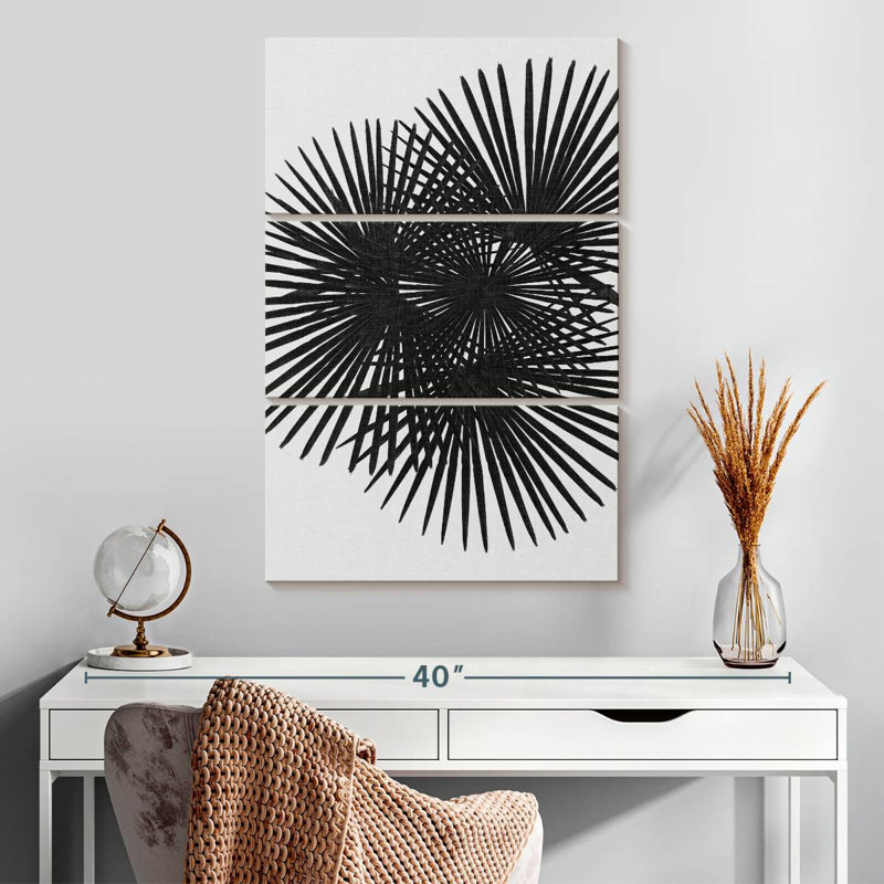 Harnek Fan Palm BW, H 32 po x l 20 po