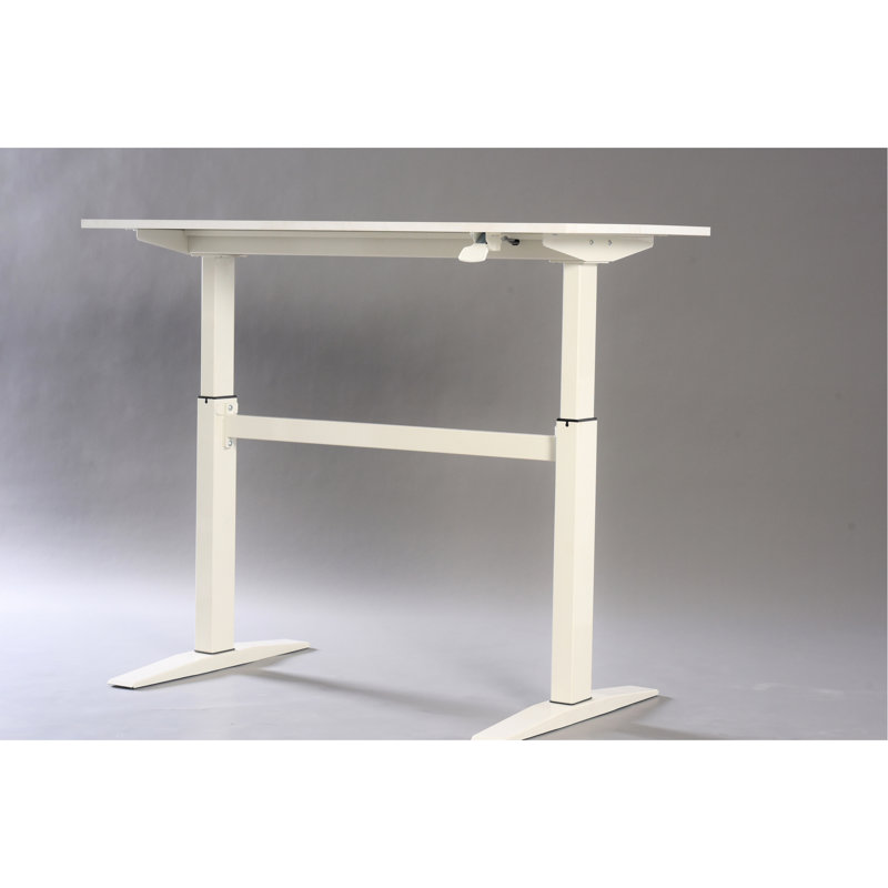Bureau debout blanc transitionnel réglable de 47 po à hauteur réglable pour usage de bureau blanc, mobilier, capacité de poids de 220 lb,