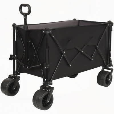 Foldable Wagon with Extended Tailgate,Extra Long Extender Wagon Cart