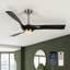Ventilateur de plafond moderne de 52 po avec lumière et télécommande, 3 lumières à intensité variable DEL, moteur CC réversible silencieux, ventilateur de plafond à 6 vitesses pour chambre à coucher et salon Karlena