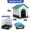Niche pour chien pliable en plastique avec lanterneau et ventilation-2089903053