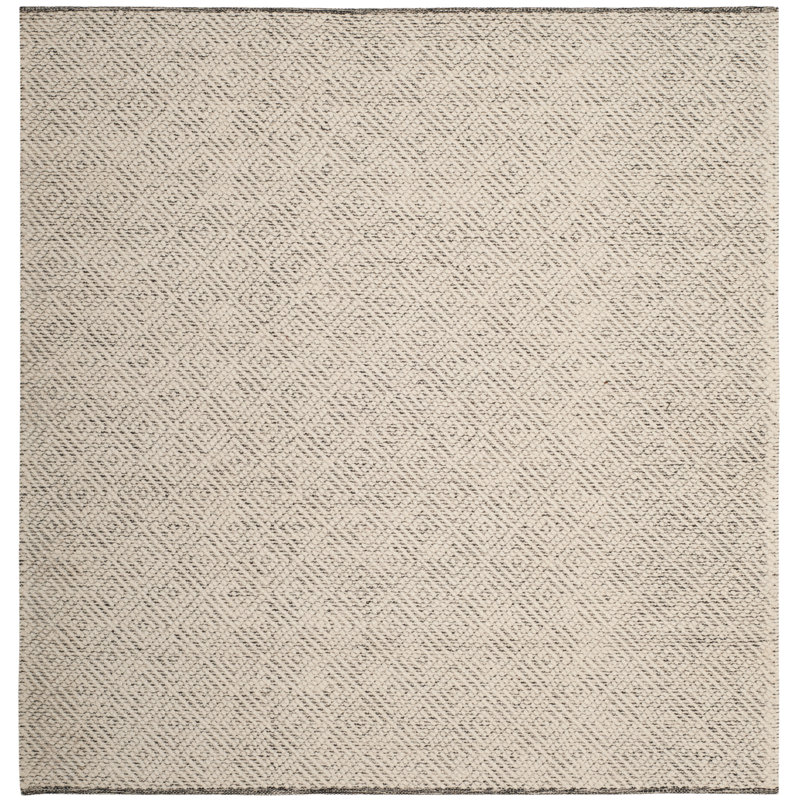 Zahid Hand Woven Geometric Rug, Square 6'
