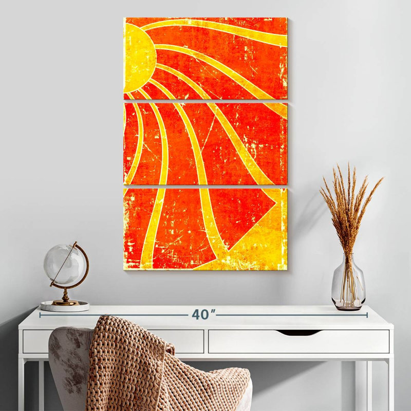 Kerner Grunge Sun Rays, 32" H x 20" W