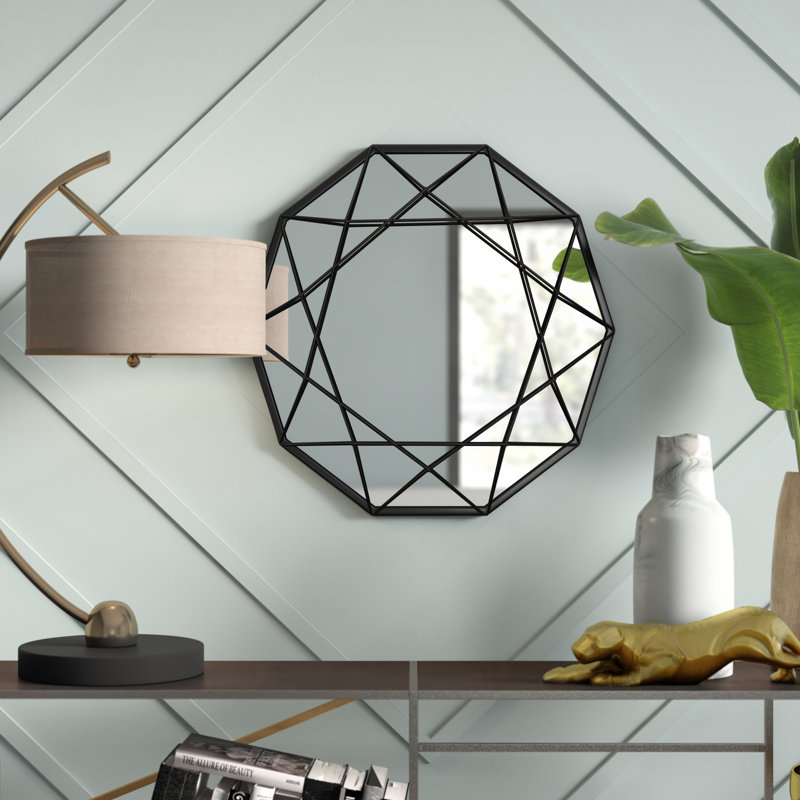 Miroir d'appoint Conkle Glam, Noir