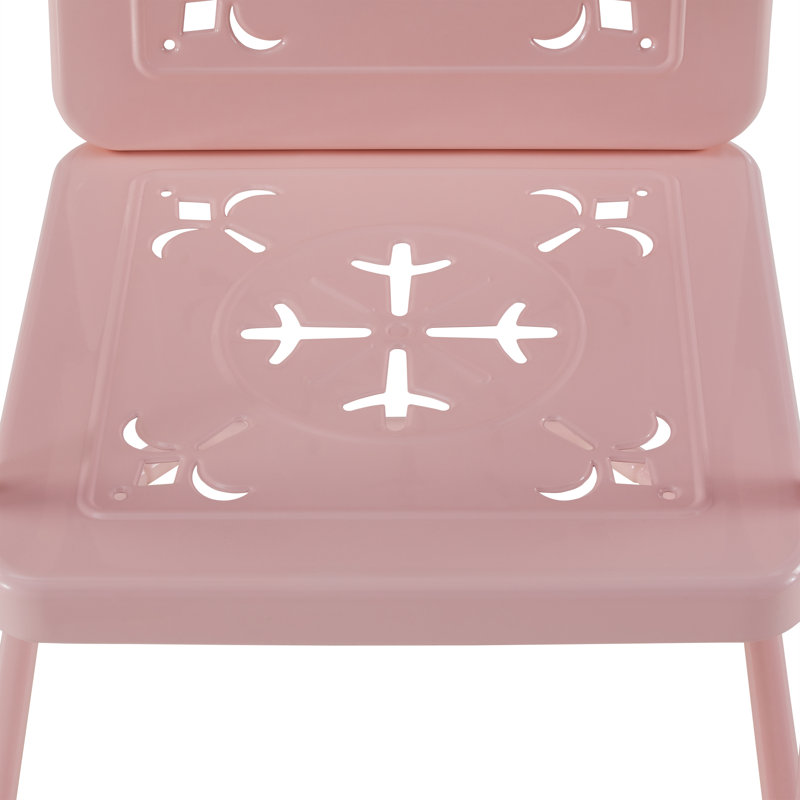 Ensemble de chaises d'extérieur rétro 2 pièces Passmore, Rose