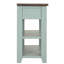 Console moderne en bois de pin massif, 48 po en bleu rétro + plateau brun, 3 tiroirs de rangement et 2 tablettes, pour le vestibule avec table d'appoint brune, conseils d'assemblage faciles-271262503