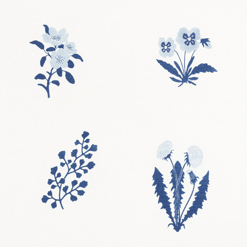 Hilary Linen Fabric, Blue