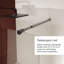 Porte de douche fixe de l 34 po x H 72 po fixe, 1/4 po d'épaisseur en verre trempé avec tige en acier inoxydable pour douche à l'italienne