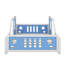 Lit plateforme double avec roulettes-1839483825
