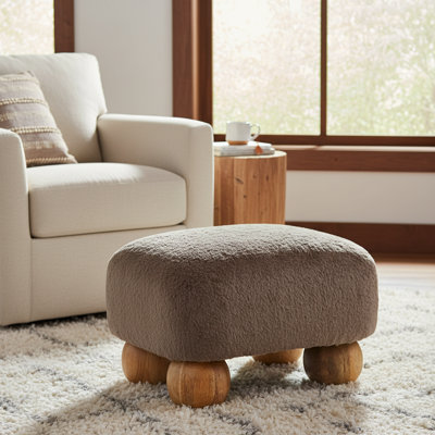 Stinesville 42cm Wide Square Solid Colour Footstool Ottoman