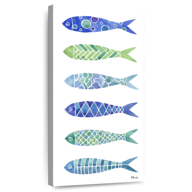 Lignée de poissons de la Baltique, H 30 po x l 15 po