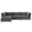 Canapé modulaire en velours 4 pièces Ardent Performance-1739654212