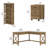 Huckins 3 Piece Credenza Desk Office Set-422513969