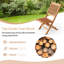 Chaise de terrasse pliante en teck Neimar