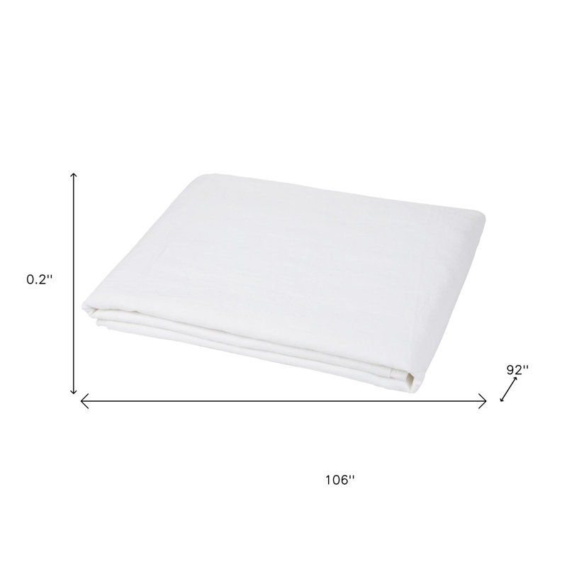 Drap double ivoire en lin